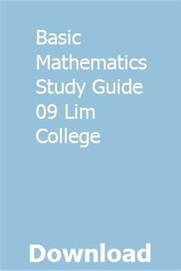 Image result for Basic Math Study Guide