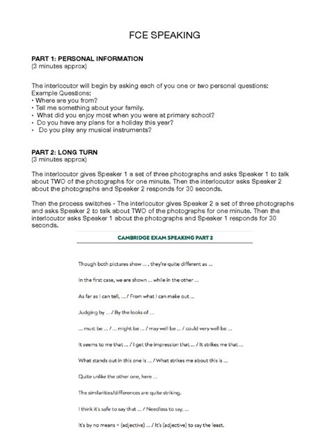 FCE Speaking Sample PDF に対する画像結果