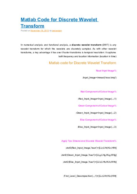 Wavelet Matlab Code ಗಾಗಿ ಇಮೇಜ್ ಫಲಿತಾಂಶ