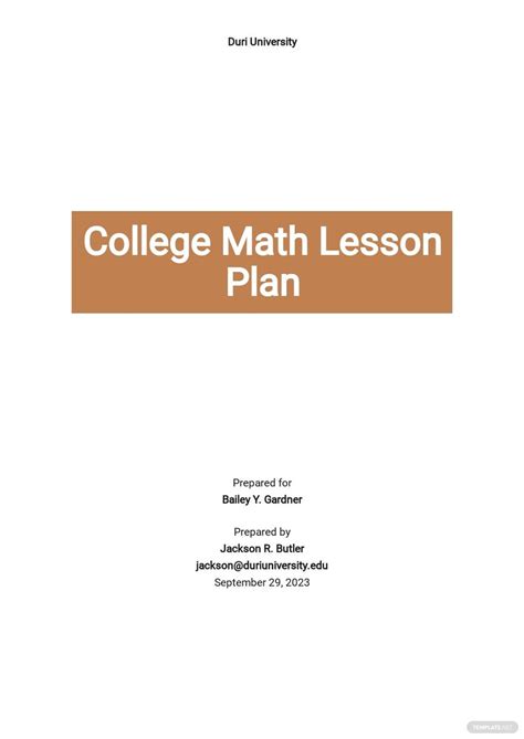 Image result for Math Lesson Plan Template Word