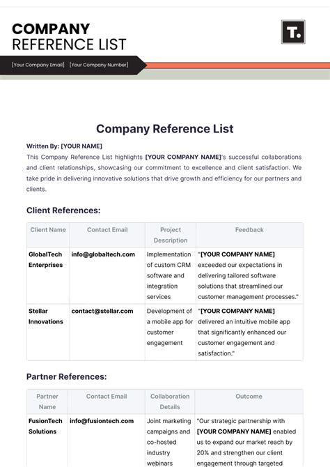 Image result for Work Reference List Template