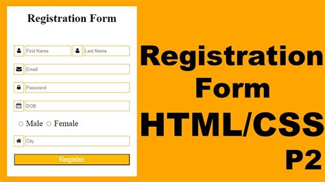 Image result for Simple HTML Code for Registration Form