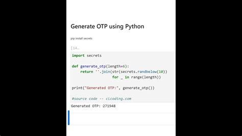 Image result for OTP Generator in Python