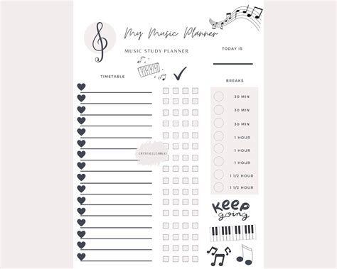 Image result for Planner Layout Music
