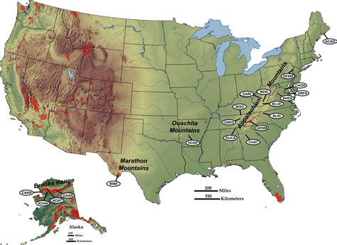 Image result for Appalachian Mountain Range Map