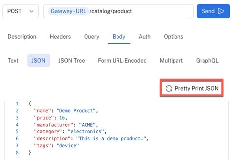 JSON Request Body に対する画像結果