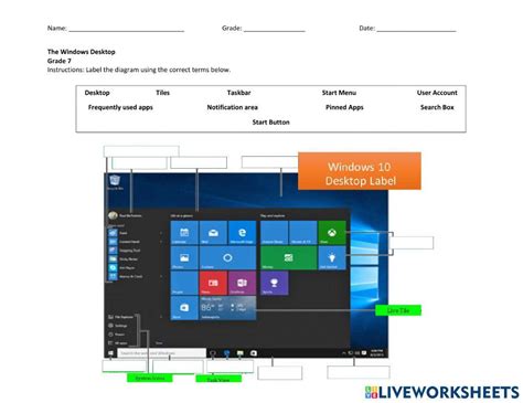 Image result for Windows Desktop Computer Worksheet