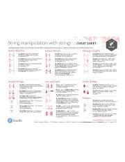 Image result for String Cheat Sheet