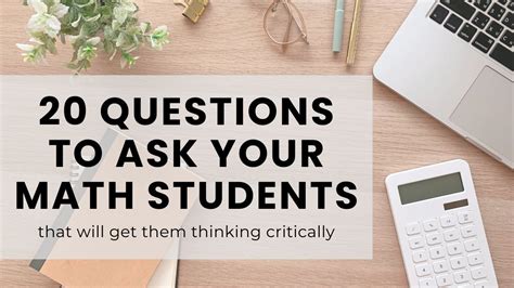 Toradh íomhá ar Critical Thinking Math High School Questions