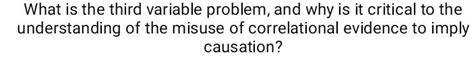 Image result for Third Variable Problem