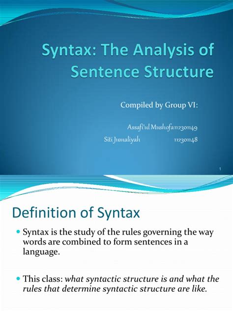 Image result for Syntax in a Sentence