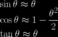 Image result for Small Angle Approximation Right Triangle