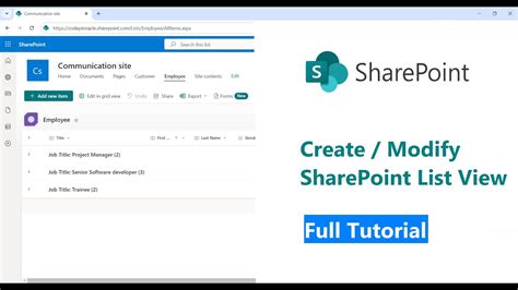 SharePoint Create View for List に対する画像結果