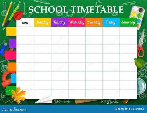 Image result for Class Time Table Sheet