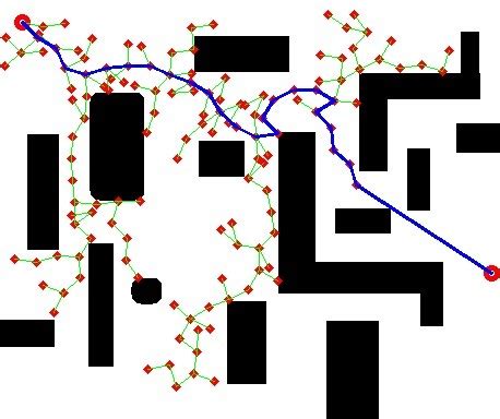 RRT Path Planning に対する画像結果