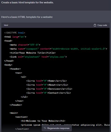 How to Prgram a Website in HTML Using Chatgpt に対する画像結果