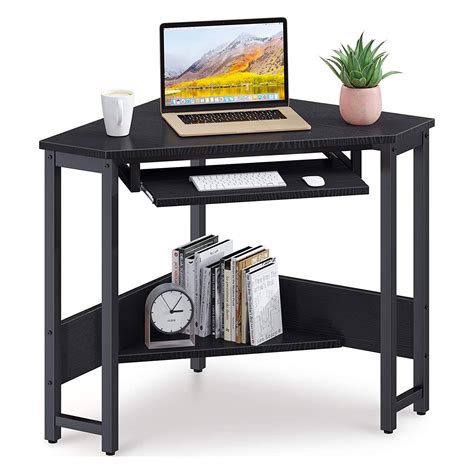 Image result for Corner Computer Desk with Keyboard Tray
