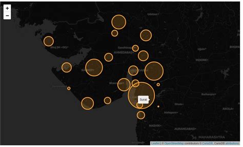 Python Folium Road Data に対する画像結果