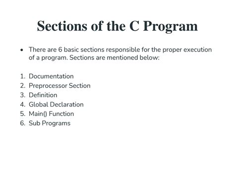 Image result for Structure of a C Program