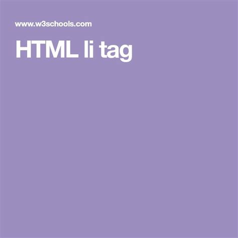 Image result for Li HTML Tag
