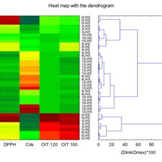 Image result for PivotTable Dendrogram Heatmap