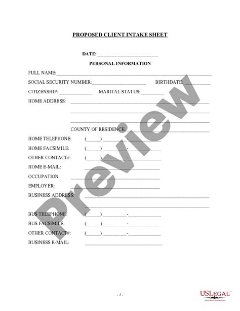 Toradh íomhá ar Attorney-Client Intake Sheet