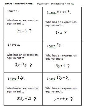 Image result for 6th Grade Math Equivalent Expressions Worksheets