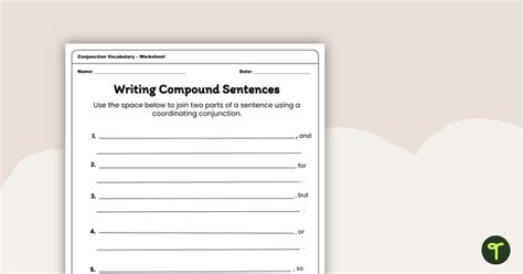 Writing Compound Sentences Worksheet に対する画像結果