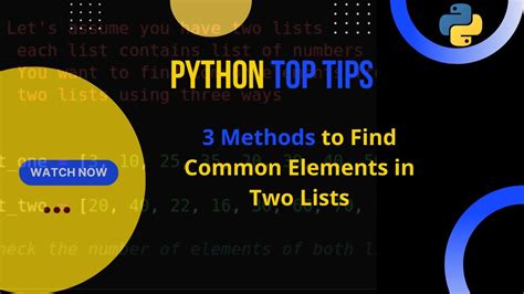 Common Elements in List Python に対する画像結果
