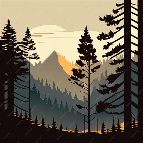 Toradh íomhá ar BW Tree Line Vector