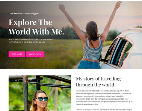 Travel blog Website on Behance