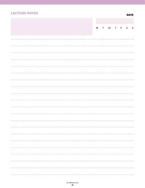 Toradh íomhá ar Lecture Note Taking Sheets