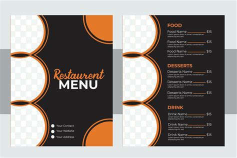 Modern Restaurant Menu Card Design Template 29919478 Vector Art at Vecteezy