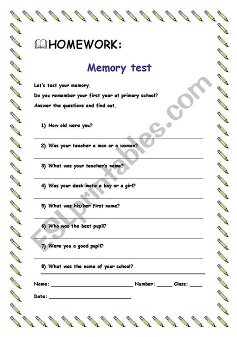 Toradh íomhá ar Printable Word List Memory Test