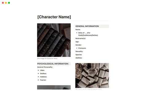 Image result for Notion Character Database