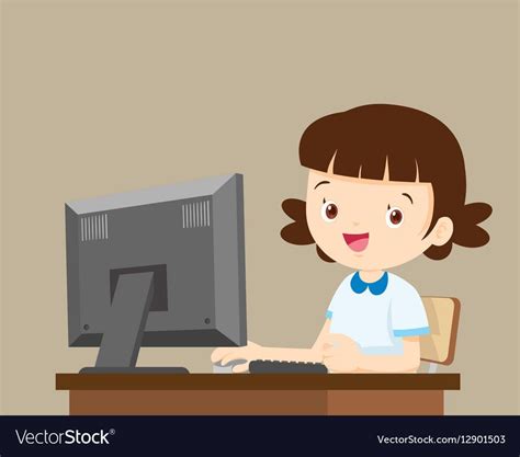 Image result for Computer Girl Cartoon