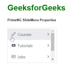 Toradh íomhá ar Primeng Pcontect Menu