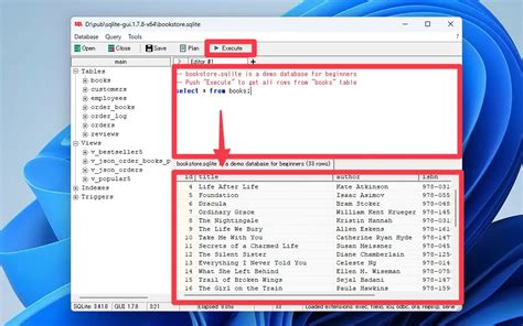 SQLite IDE に対する画像結果