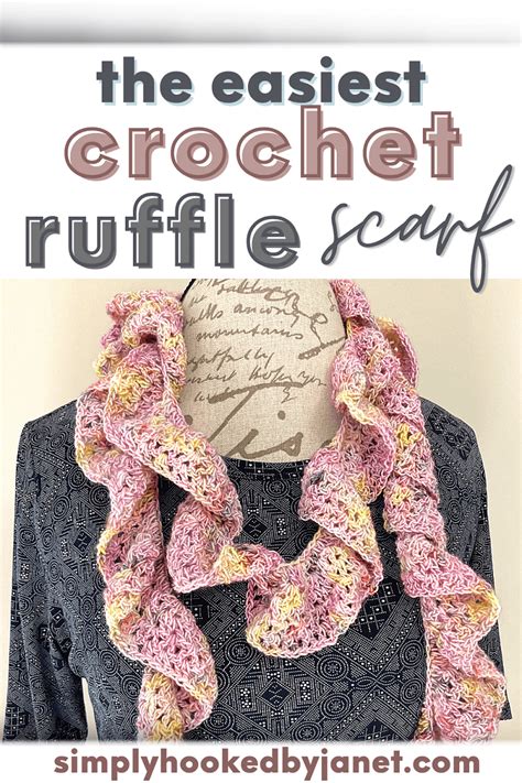 Toradh íomhá ar Crochet Ruffle Scarf Tutorial