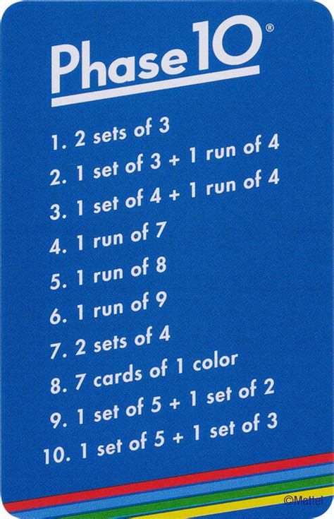 Image result for Directions How to Play Phase 10 Card Game