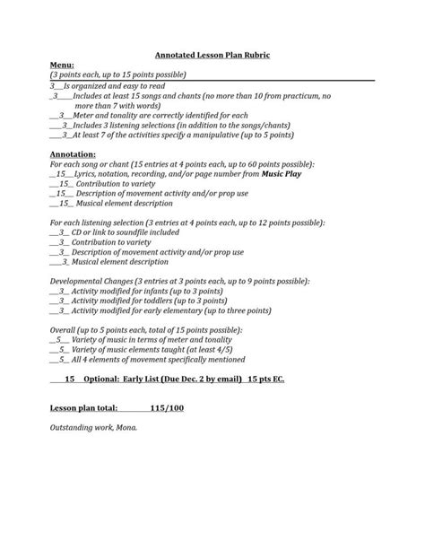 Image result for Example of Annotated Lesson Plan