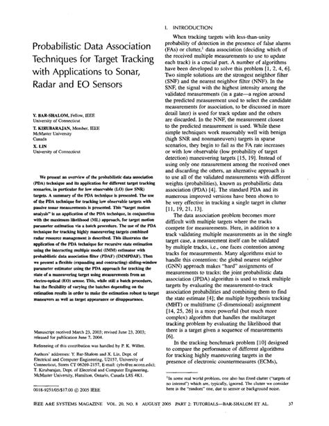 Toradh íomhá ar Radar Target Tracking Data Association