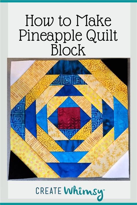 Image result for Tutorial for Pineapple Quilt Block