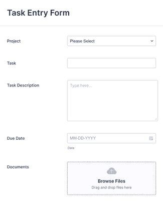 Image result for Task Entry Sample