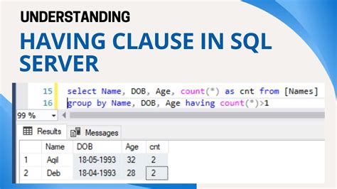 Image result for SQL Having Statement