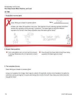 Afbeeldingsresultaten voor Multi-Step Division Word Problems