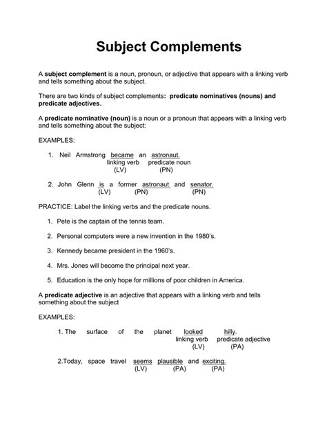 Image result for Subject Complement Noun. Examples