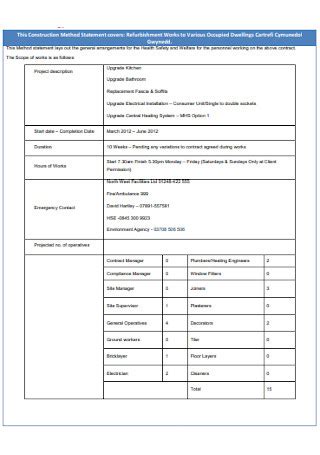 Method Statement Examples UK に対する画像結果