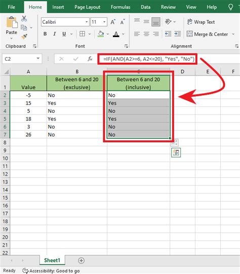 Image result for Between Function in Excel