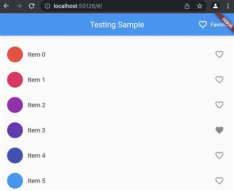 Sample Coding Flutter に対する画像結果